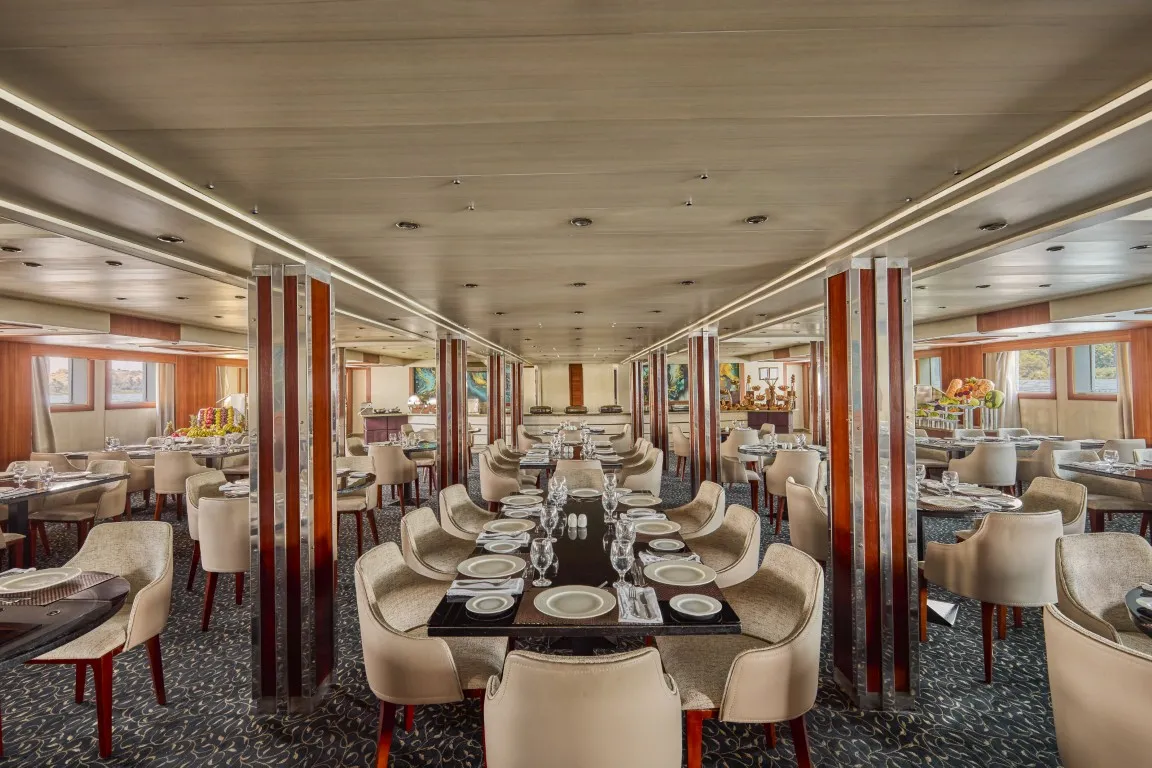 Restaurant aboard the Blue Shadow IV Nile Cruise Nile cruise